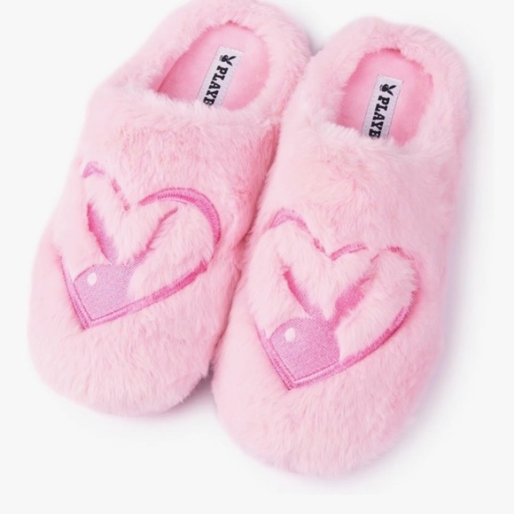 Playboy Pink Slippers - Picture 1 of 3
